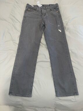 American Eagle Outfitters Straight-Leg Gray Jeans